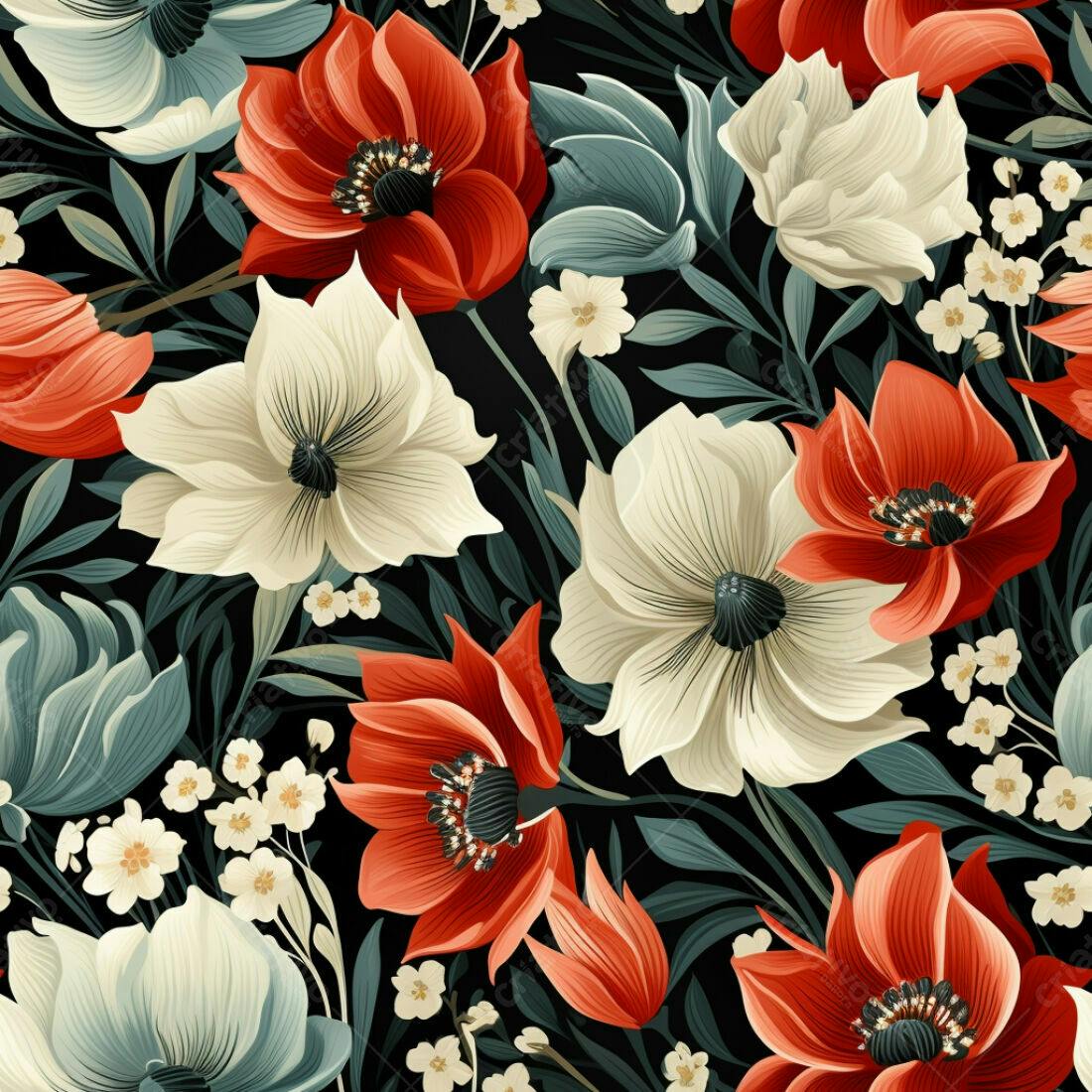 Textura floral romântica para papel de parede