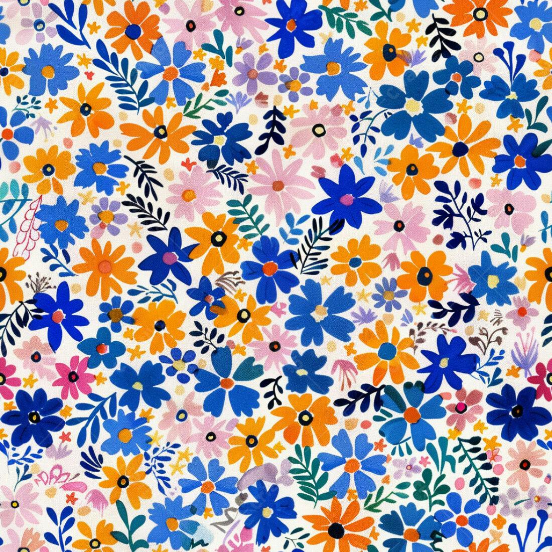 Textura Floral Primavera para Papel de Parede