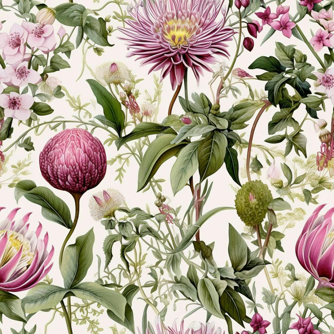 Textura floral romântica para papel de parede