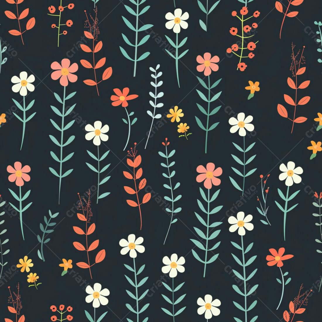 Textura floral romântica para papel de parede