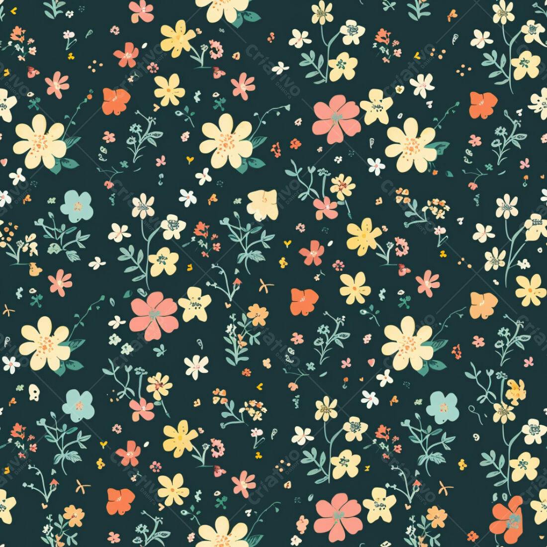 Textura floral romântica para papel de parede