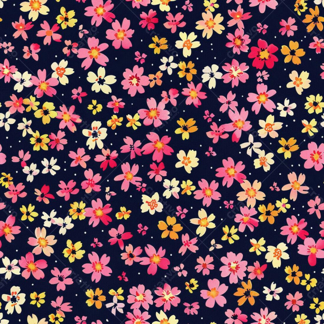 Textura floral romântica para fundo