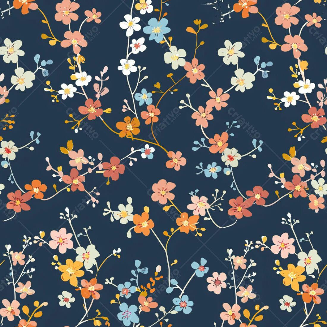 Textura floral romântica para papel de parede