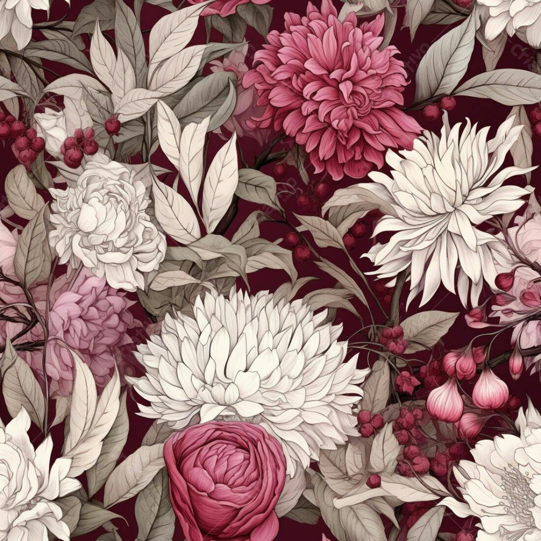 Textura floral romântica para papel de parede
