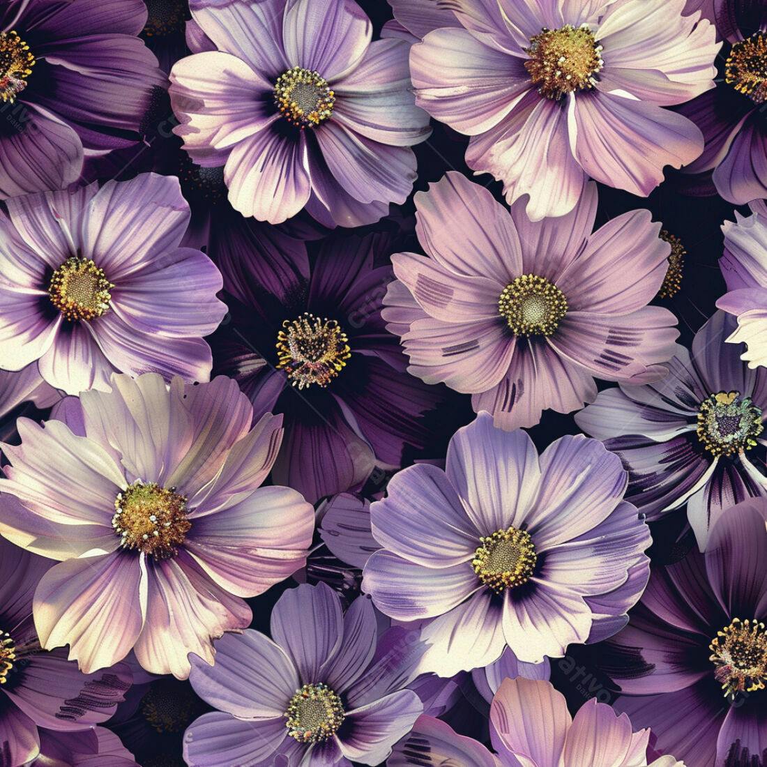 Textura floral Cosmos para fundo romântico