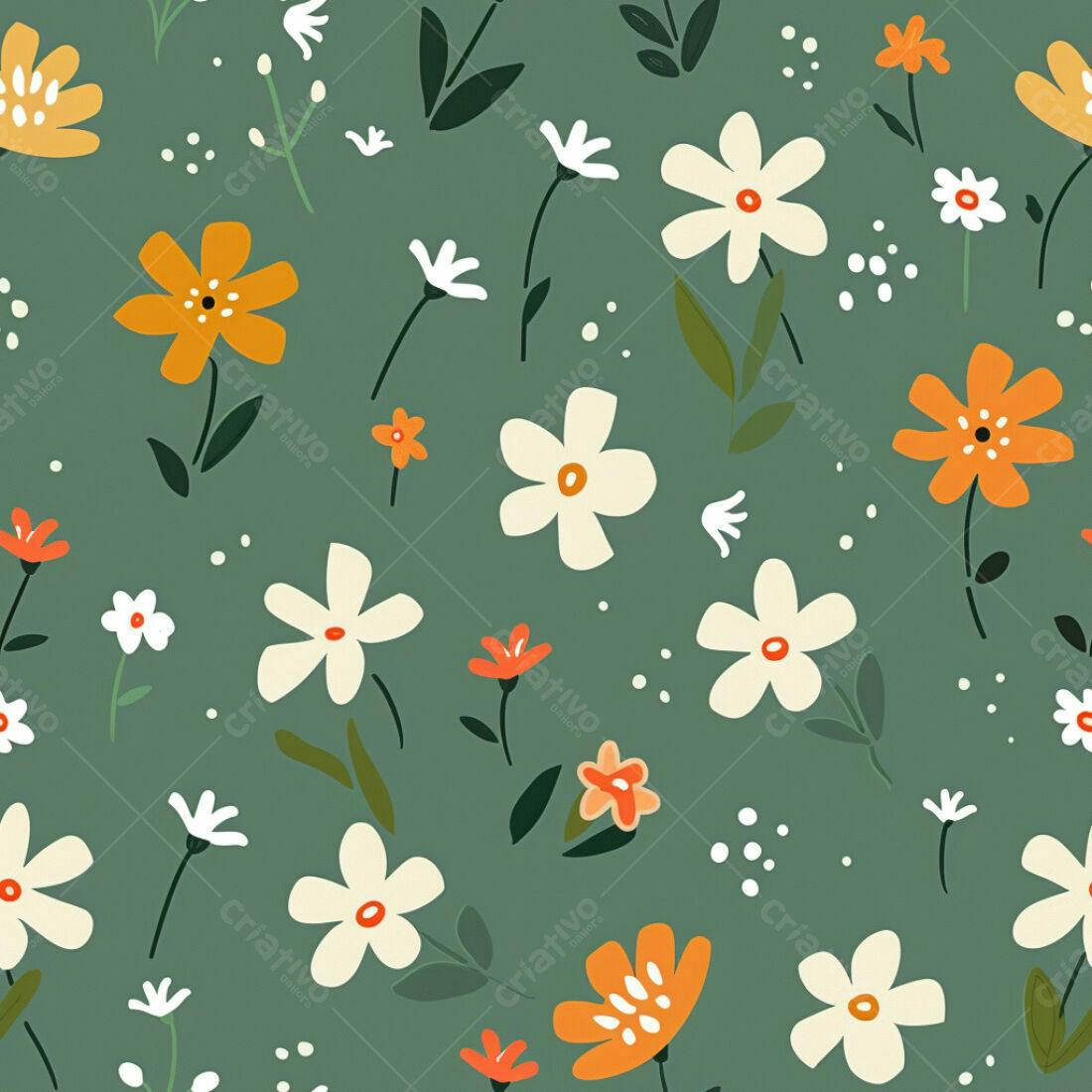 Textura floral verde para fundo