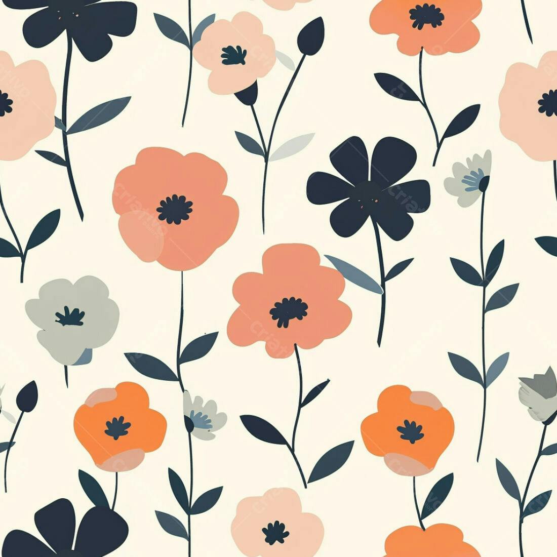 Textura floral delicada para papel de parede