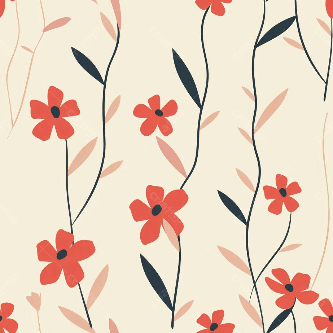 Textura floral vermelha para fundo