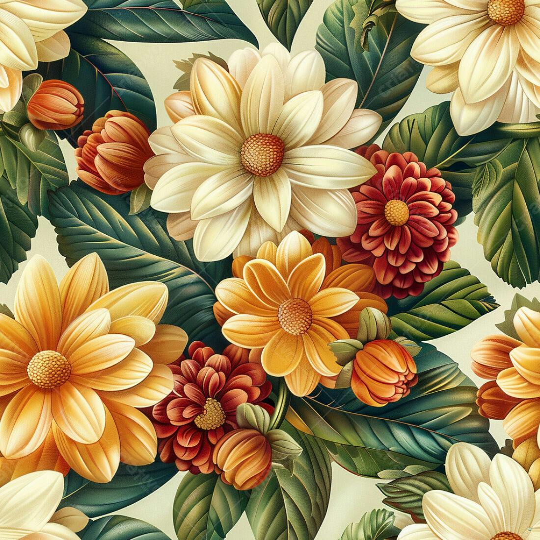 Textura floral outono para papel de parede