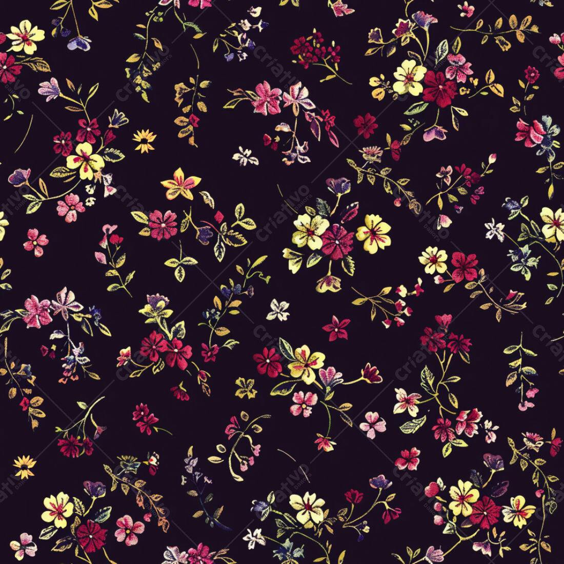 Textura floral escura para fundo