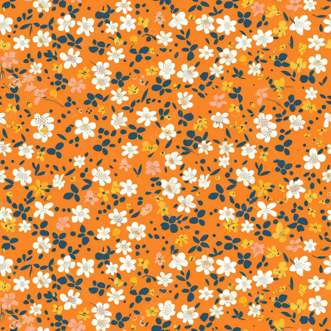 Textura floral laranja para fundo
