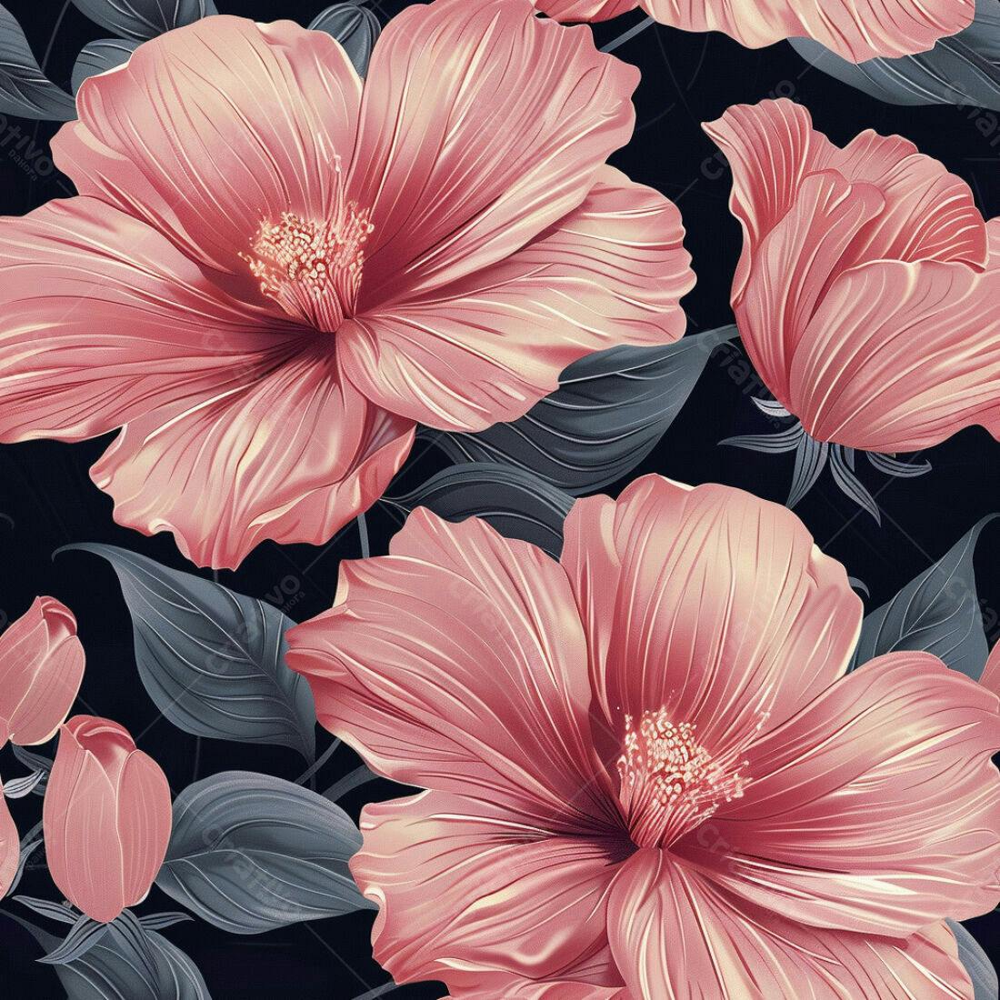 Textura floral rosa para papel de parede