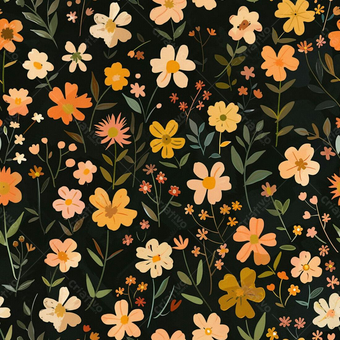 Textura floral romântica para papel de parede