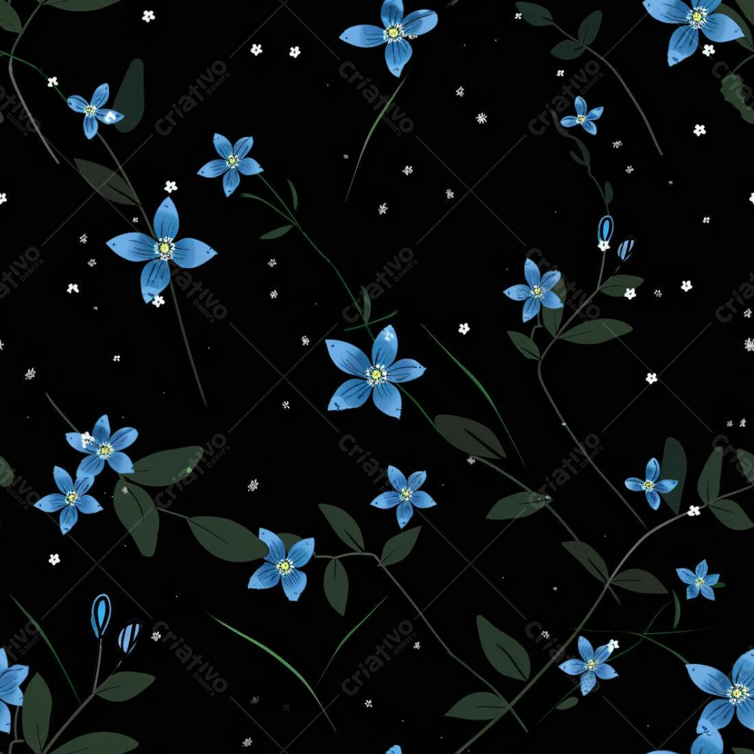 Textura floral azul escuro para fundo