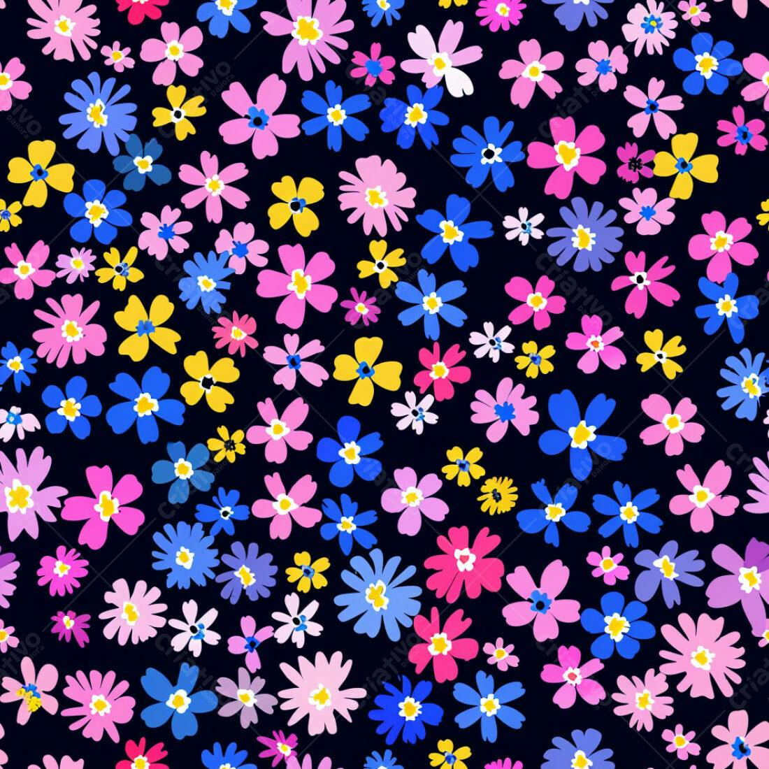 Textura floral colorida para fundo