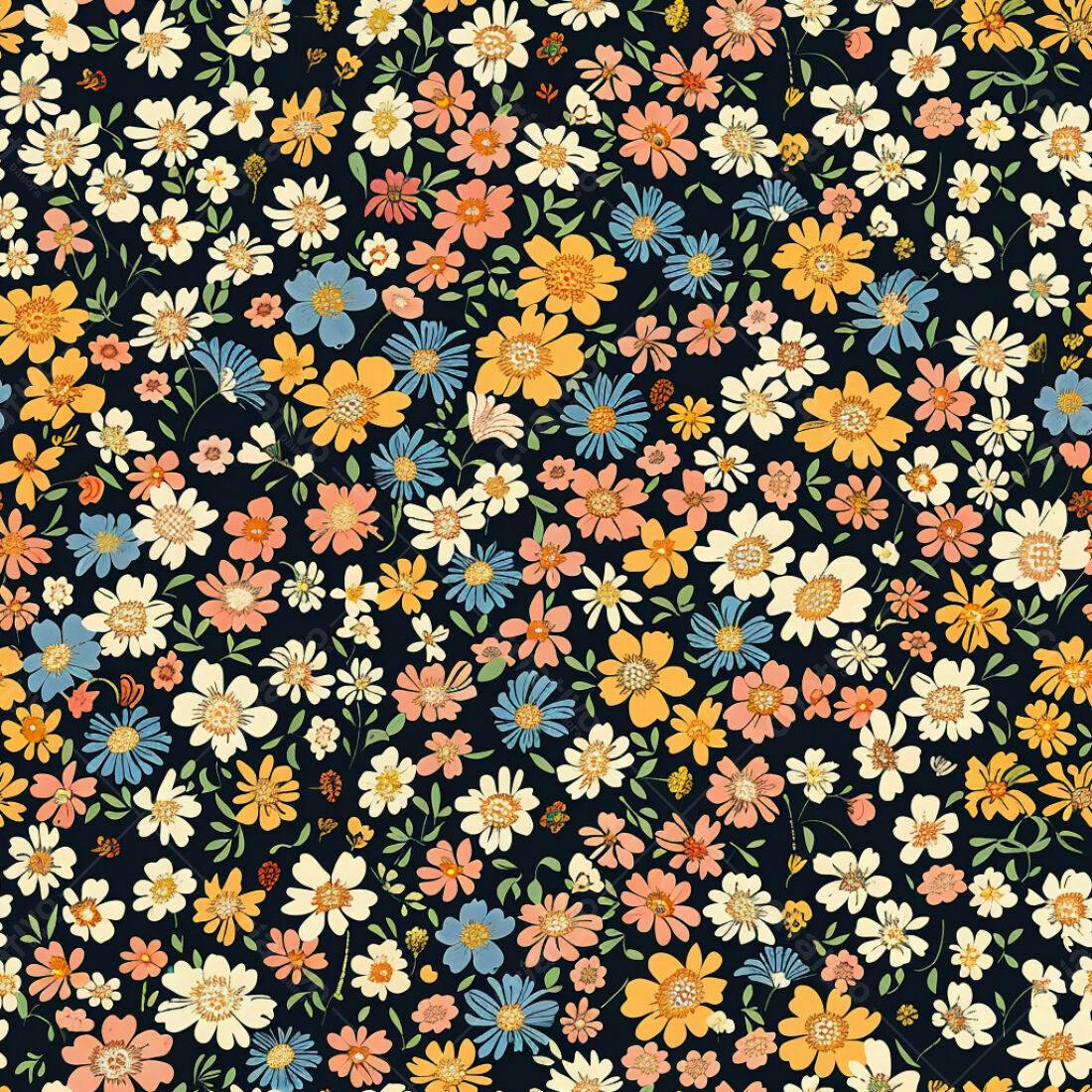 Textura Floral Primavera para Fundo