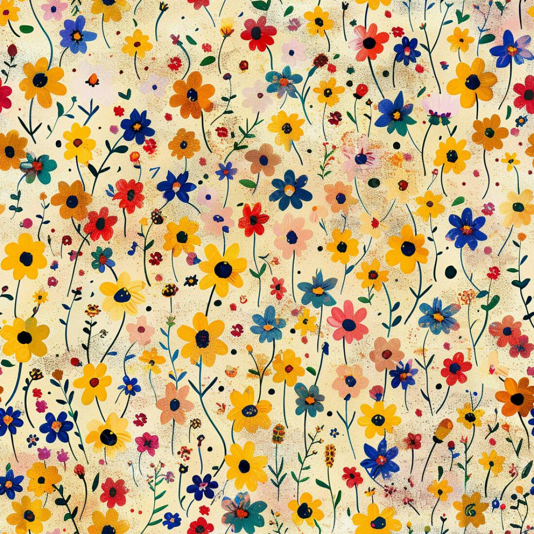 Textura floral colorida para papel de parede