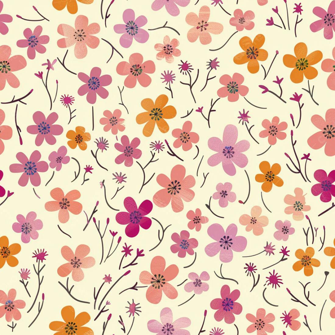 Textura floral romântica para papel de parede