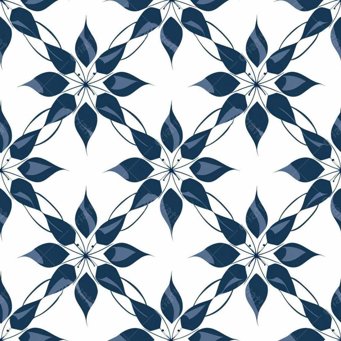 Textura Floral Azul para Papel de Parede