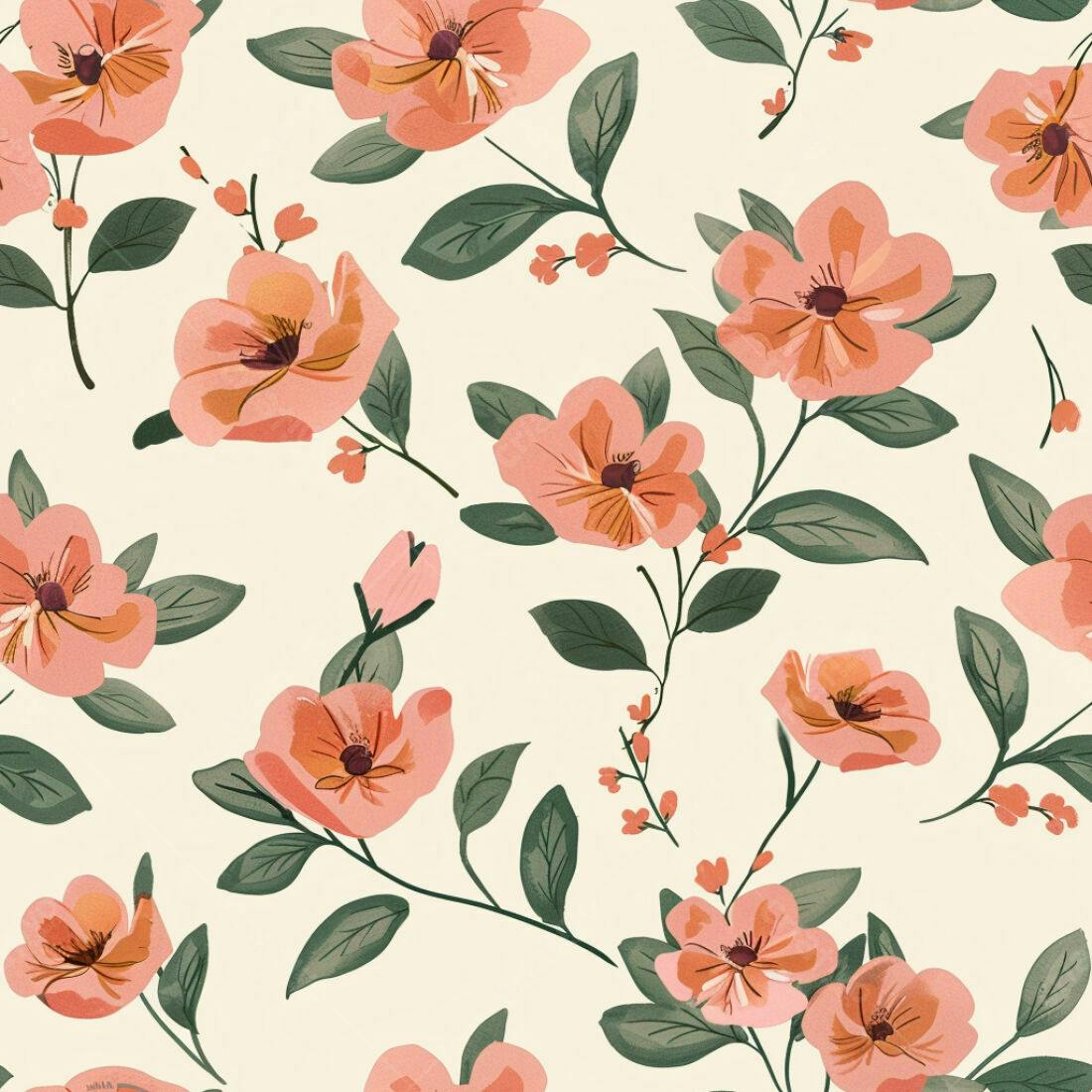 Textura floral pêssego claro para papel de parede