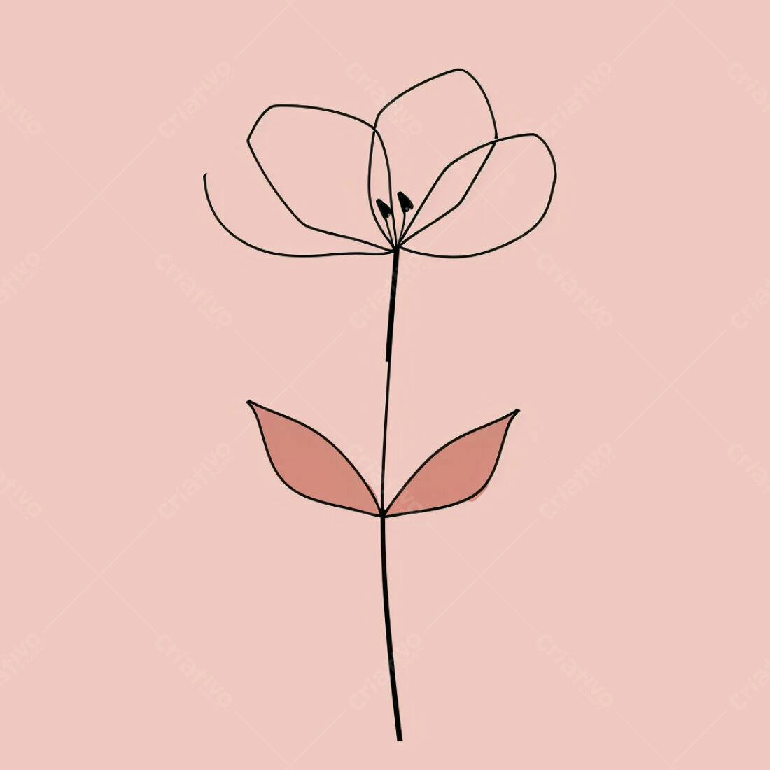 Textura floral minimalista rosa para fundo