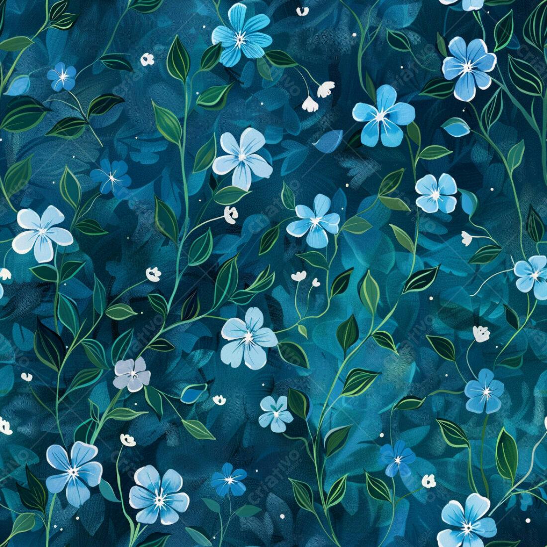 Textura floral azul para fundo