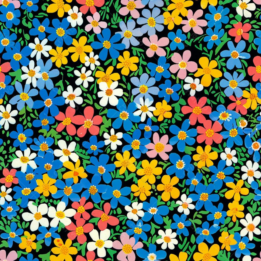 Textura floral colorida para fundo