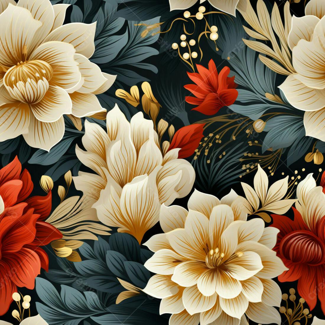 Textura floral luxo para papel de parede