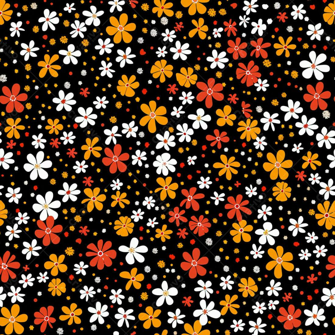 Textura floral vibrante para fundo