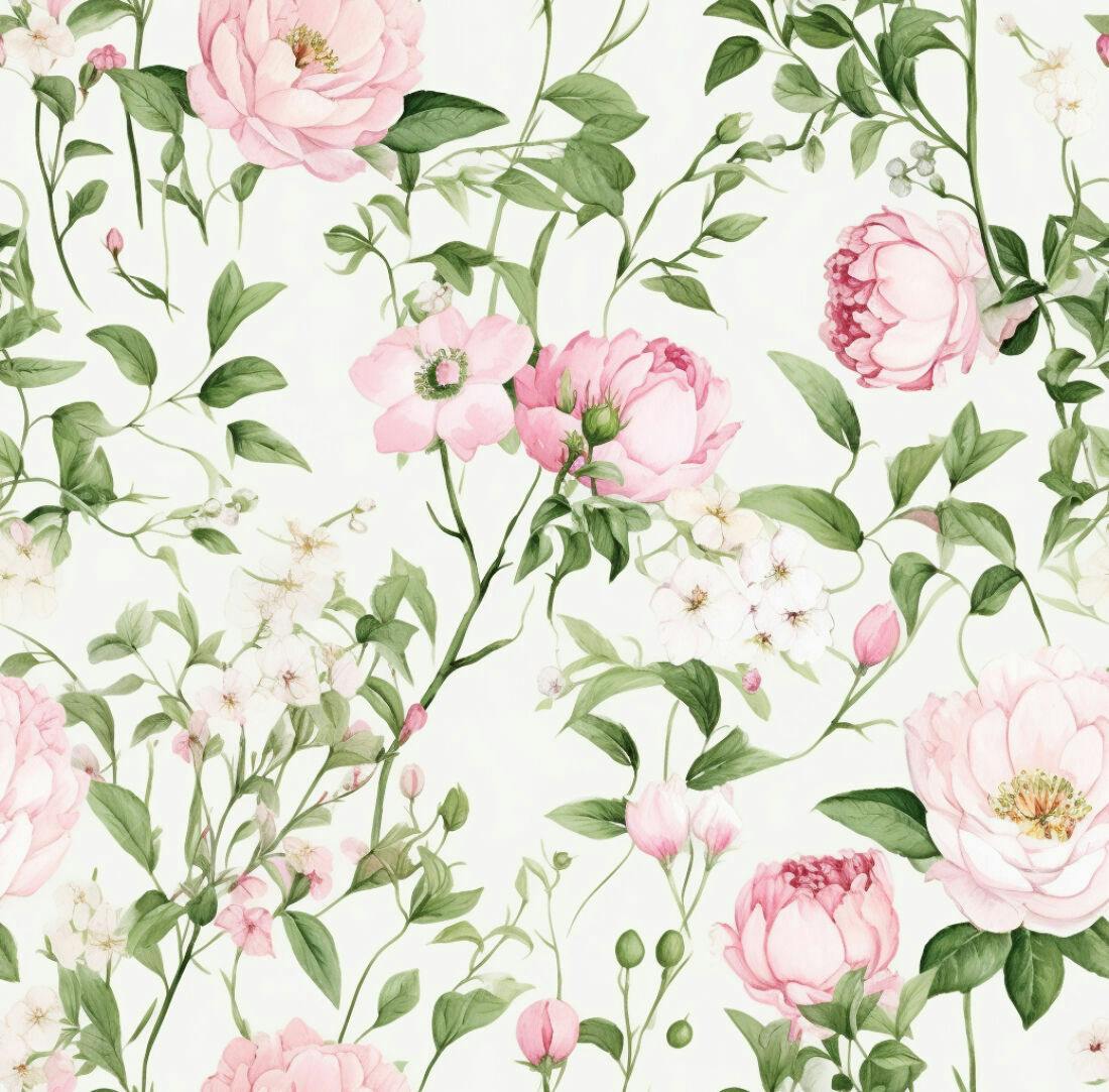 Textura floral romântica para papel de parede