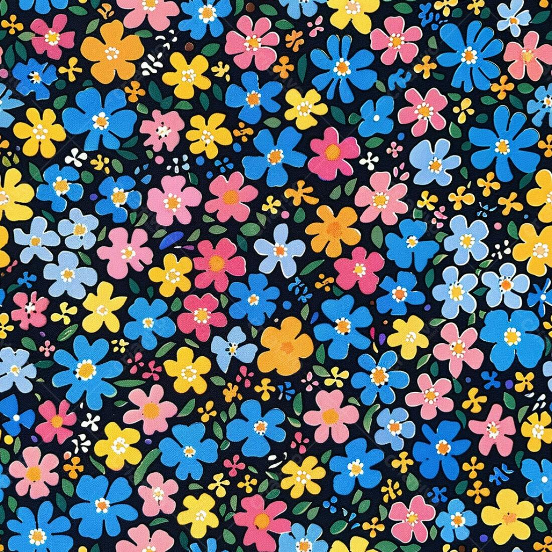 Textura floral colorida para fundo