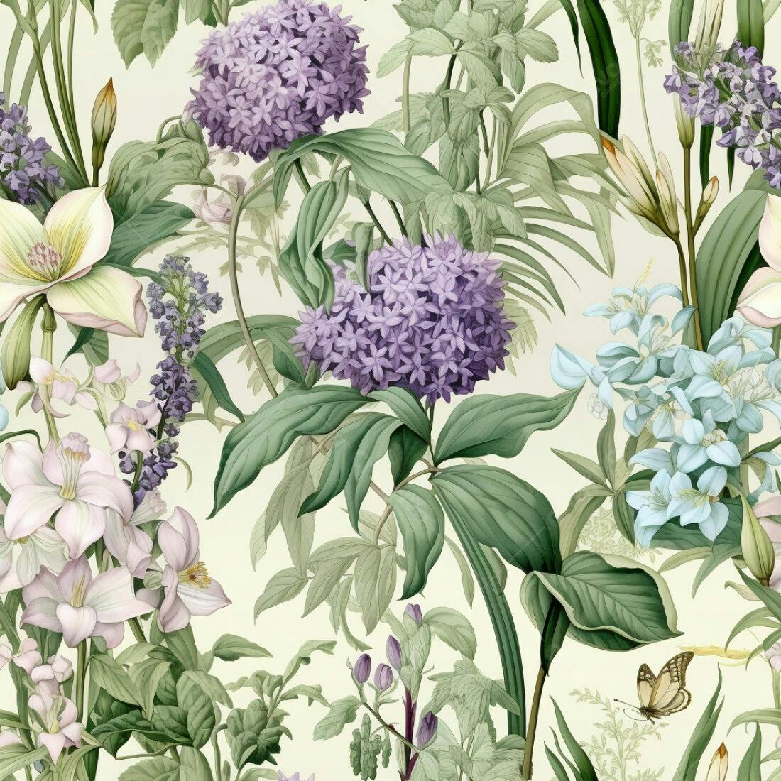 Textura Floral para Papel de Parede