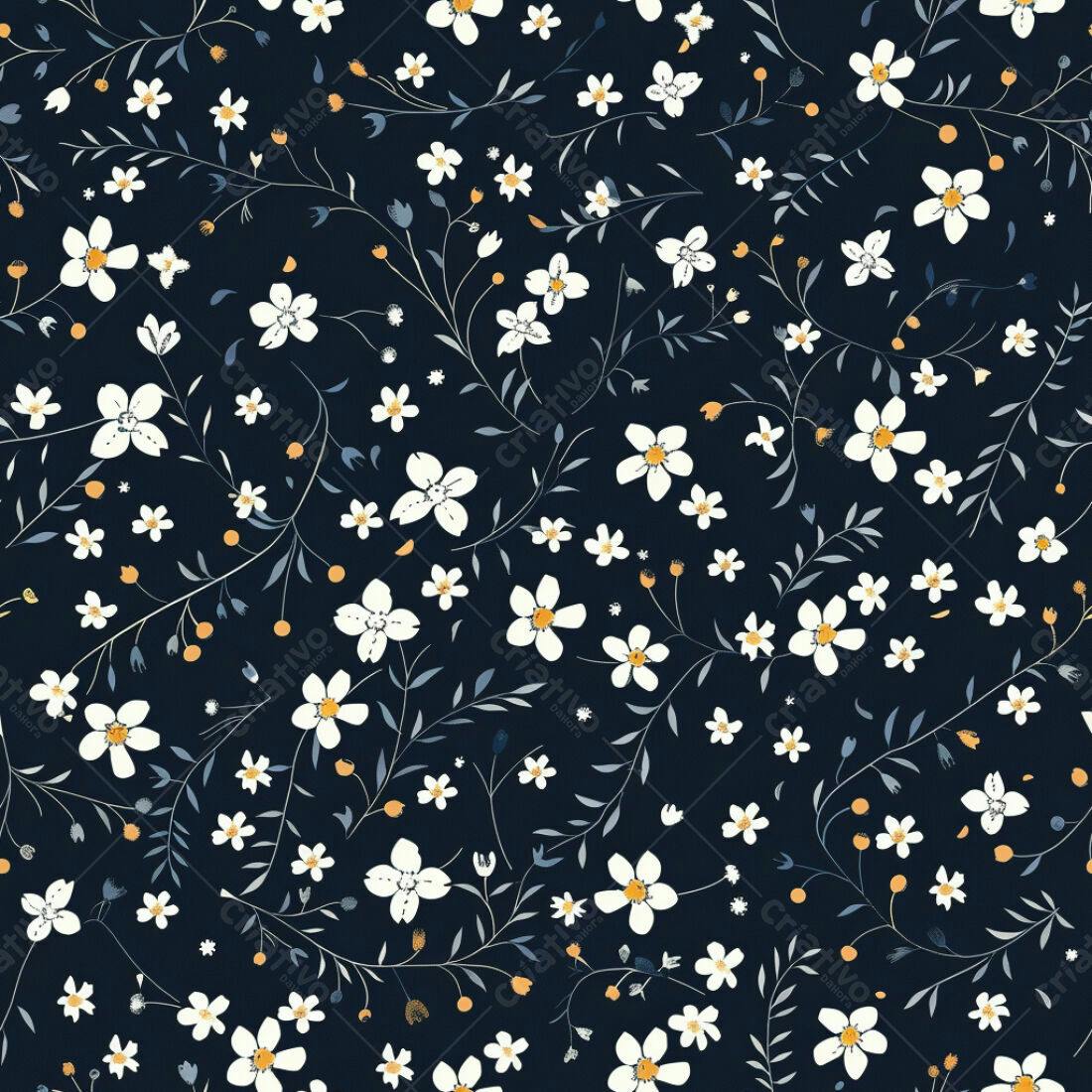 Textura Floral Pequenas Flores para Fundo