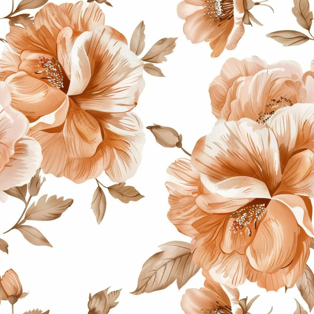 Textura floral pêssego para papel de parede