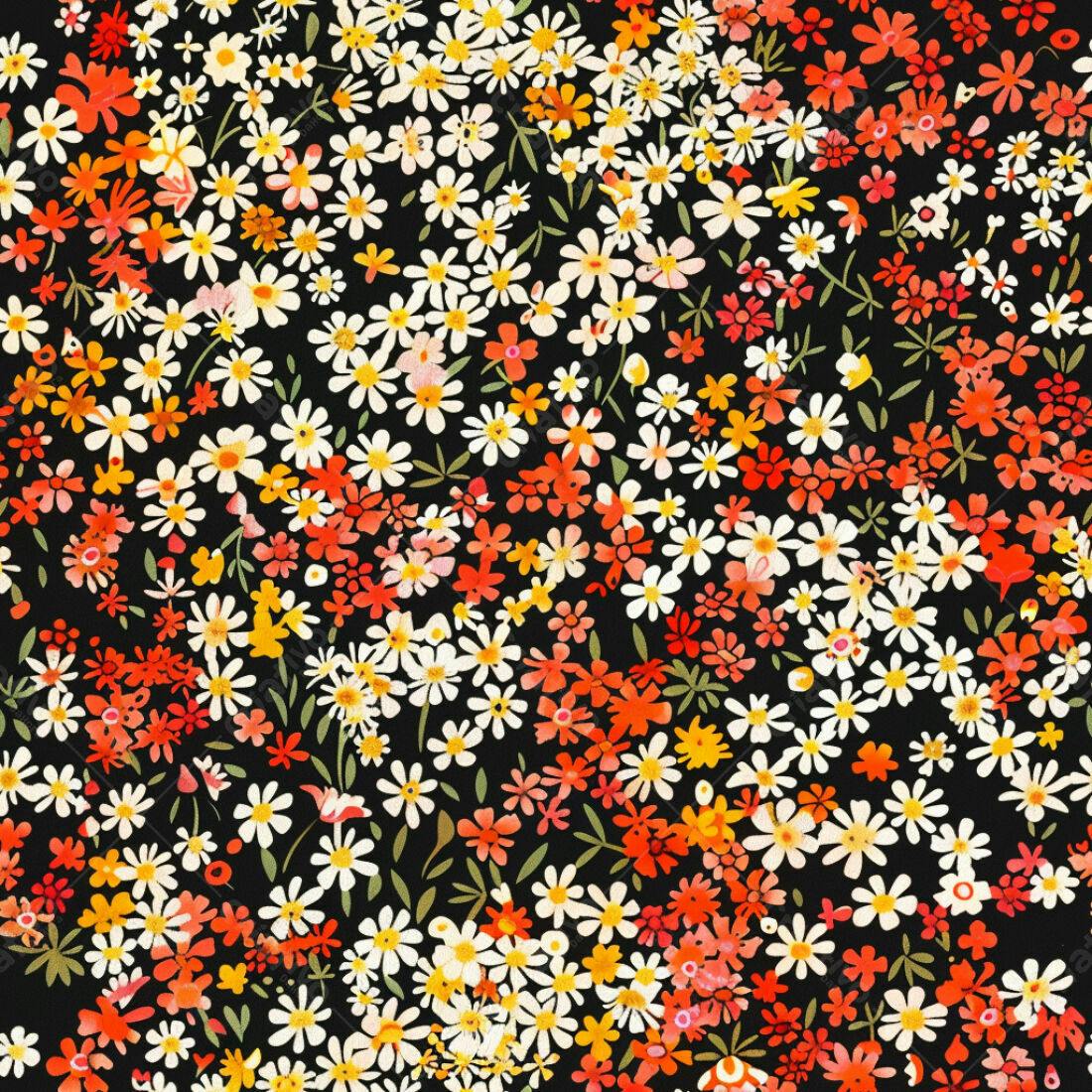 Textura floral margaridas para papel de parede