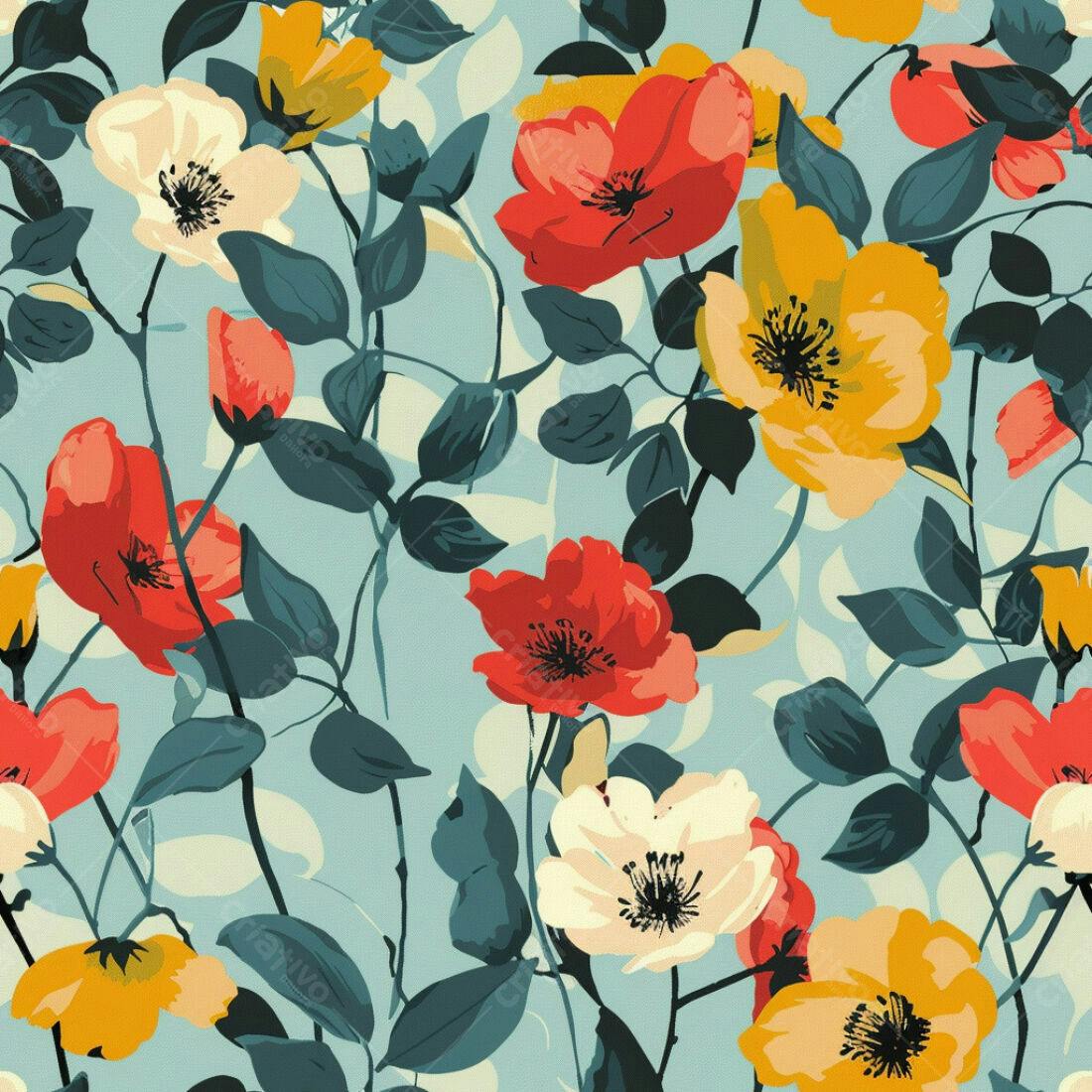 Textura floral vintage para papel de parede
