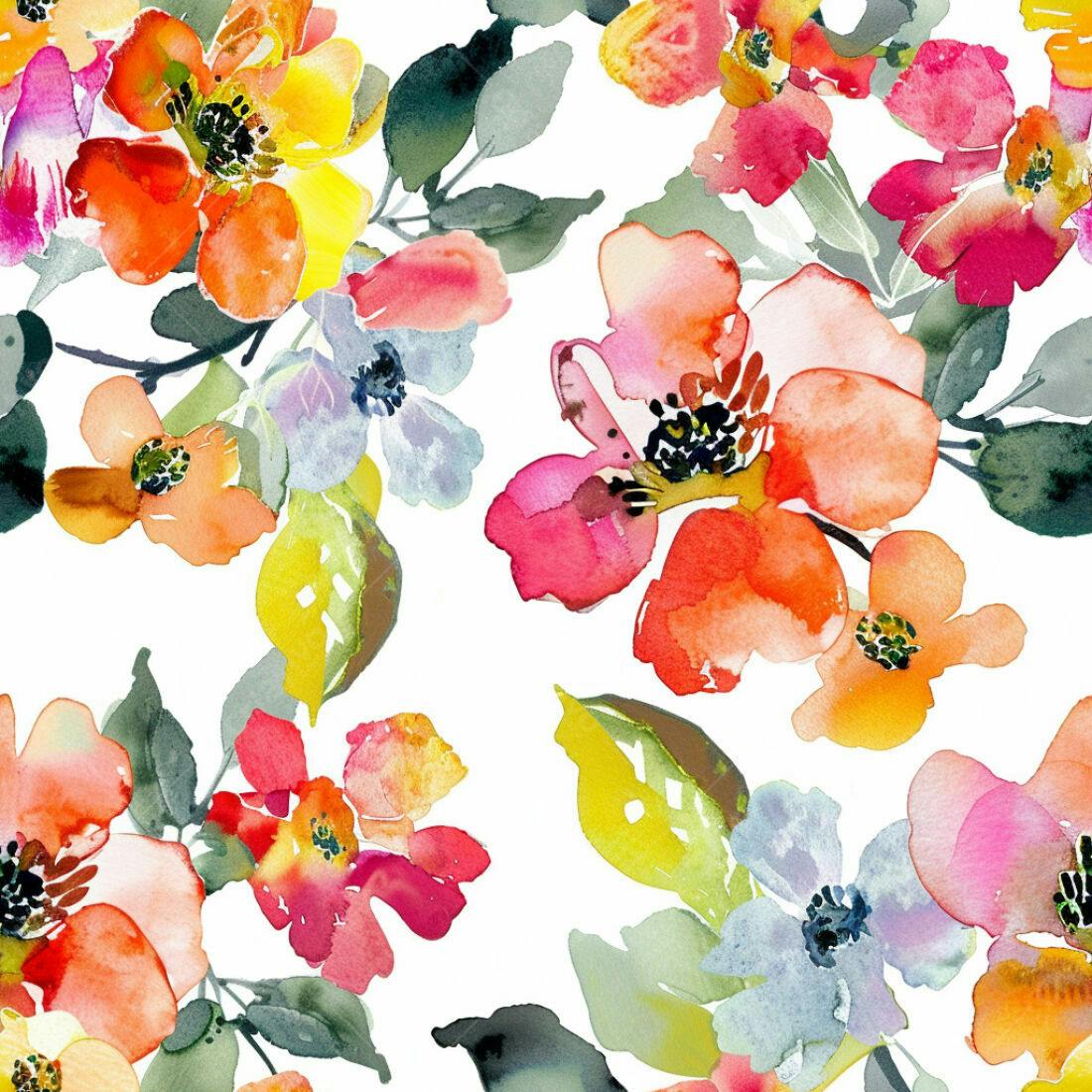 Textura Floral aquarela colorida para papel de parede
