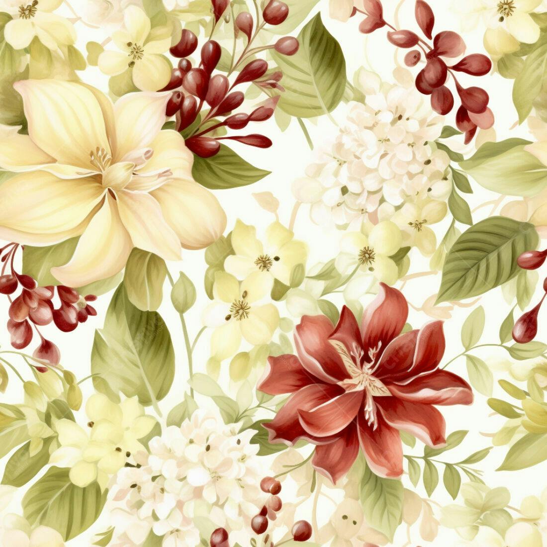 Textura floral romântica para papel de parede