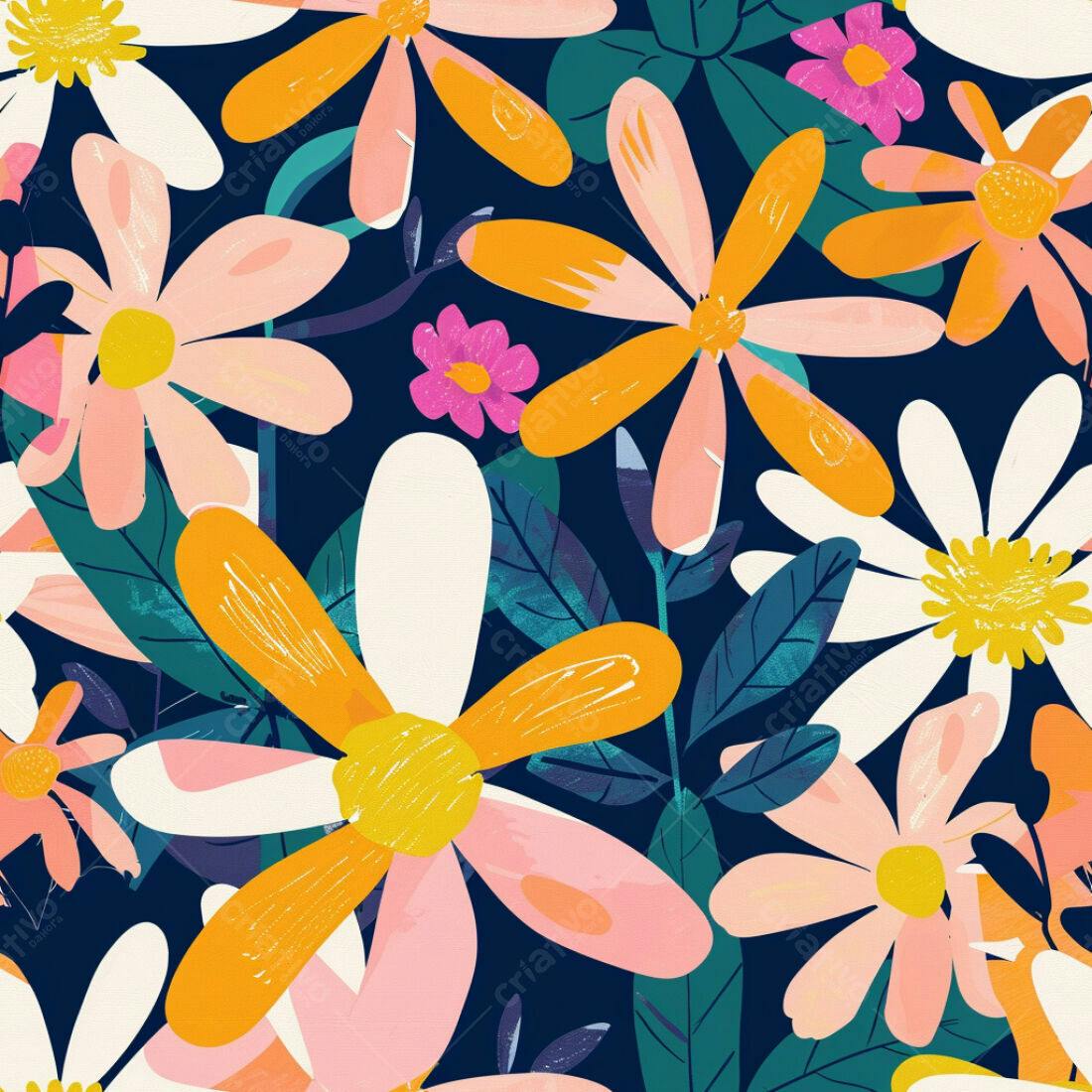 Textura floral colorida para fundo