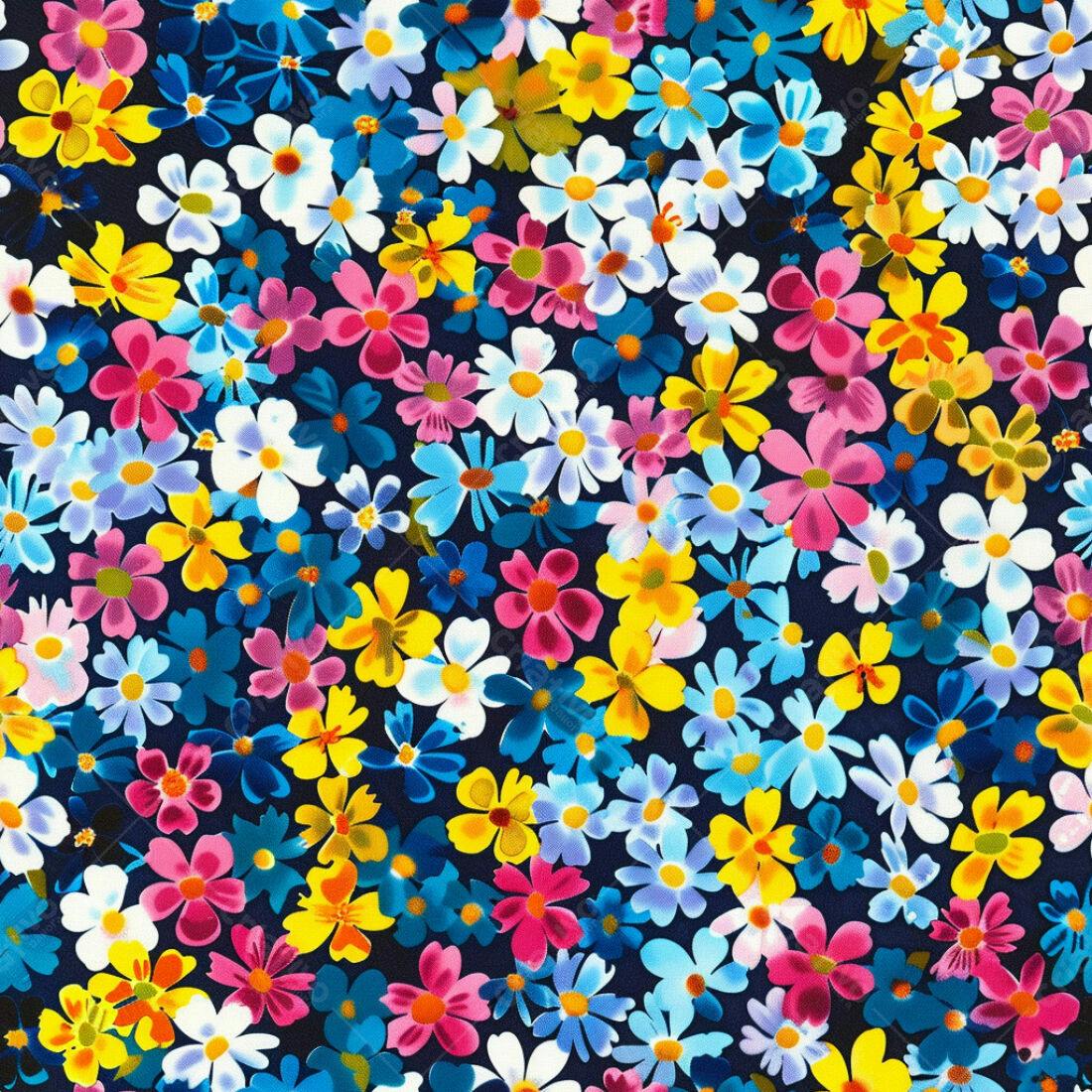 Textura floral colorida para fundo
