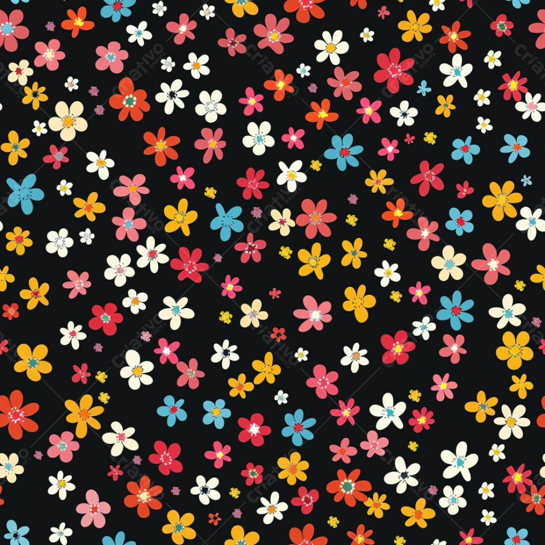 Textura floral colorida para fundo