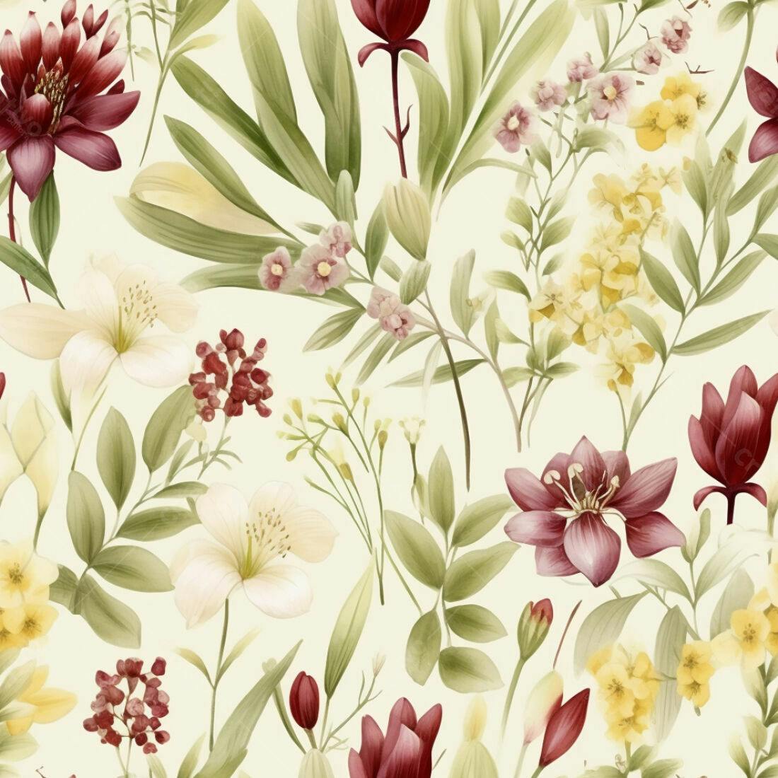 Textura floral romântica para papel de parede
