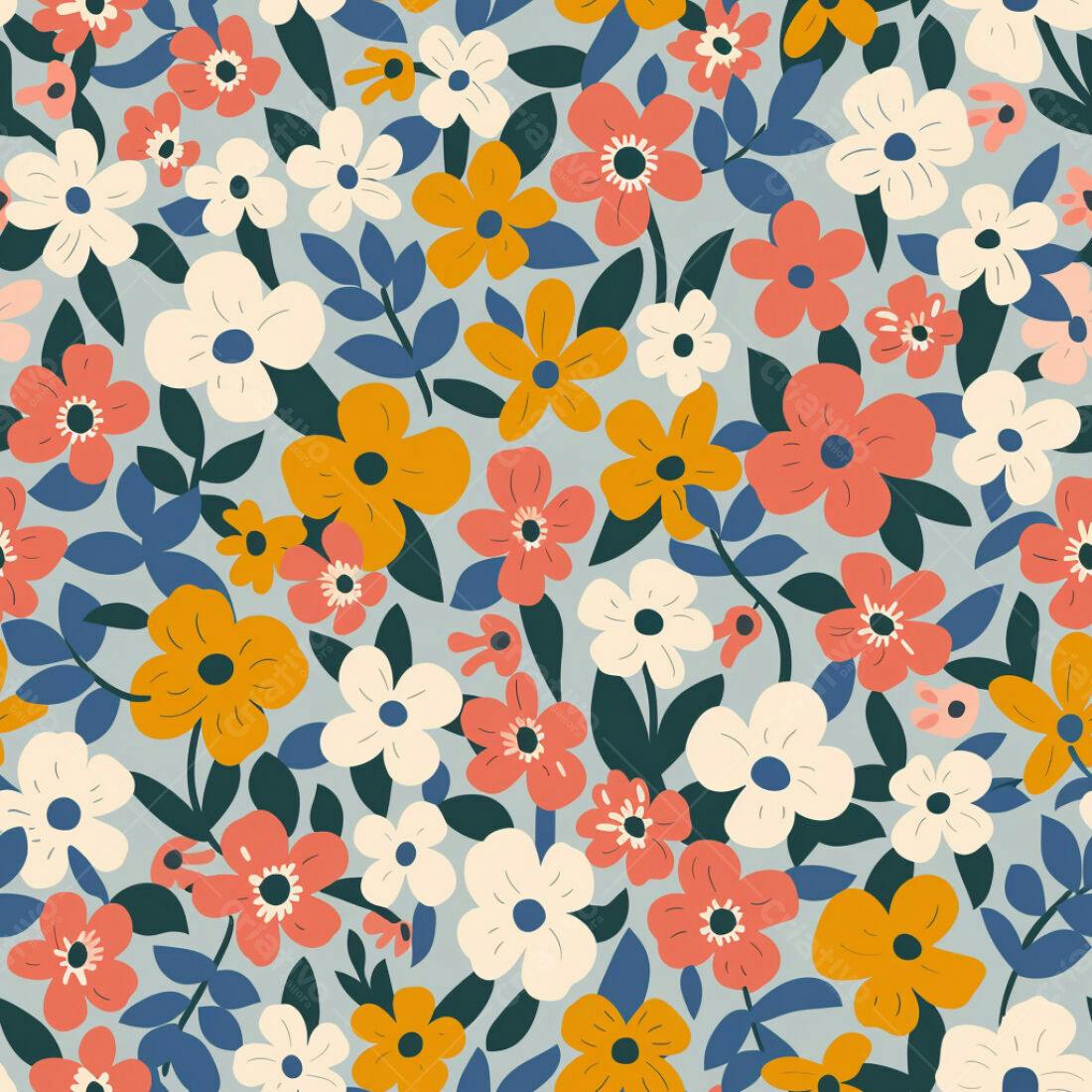 Textura floral colorida para papel de parede