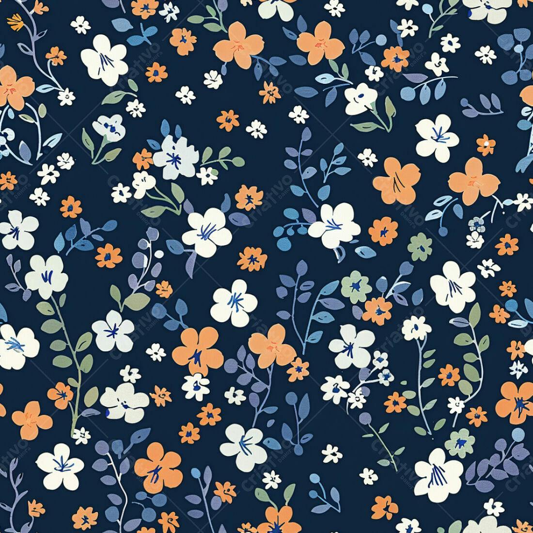 Textura Floral Pequenas Flores para Fundo