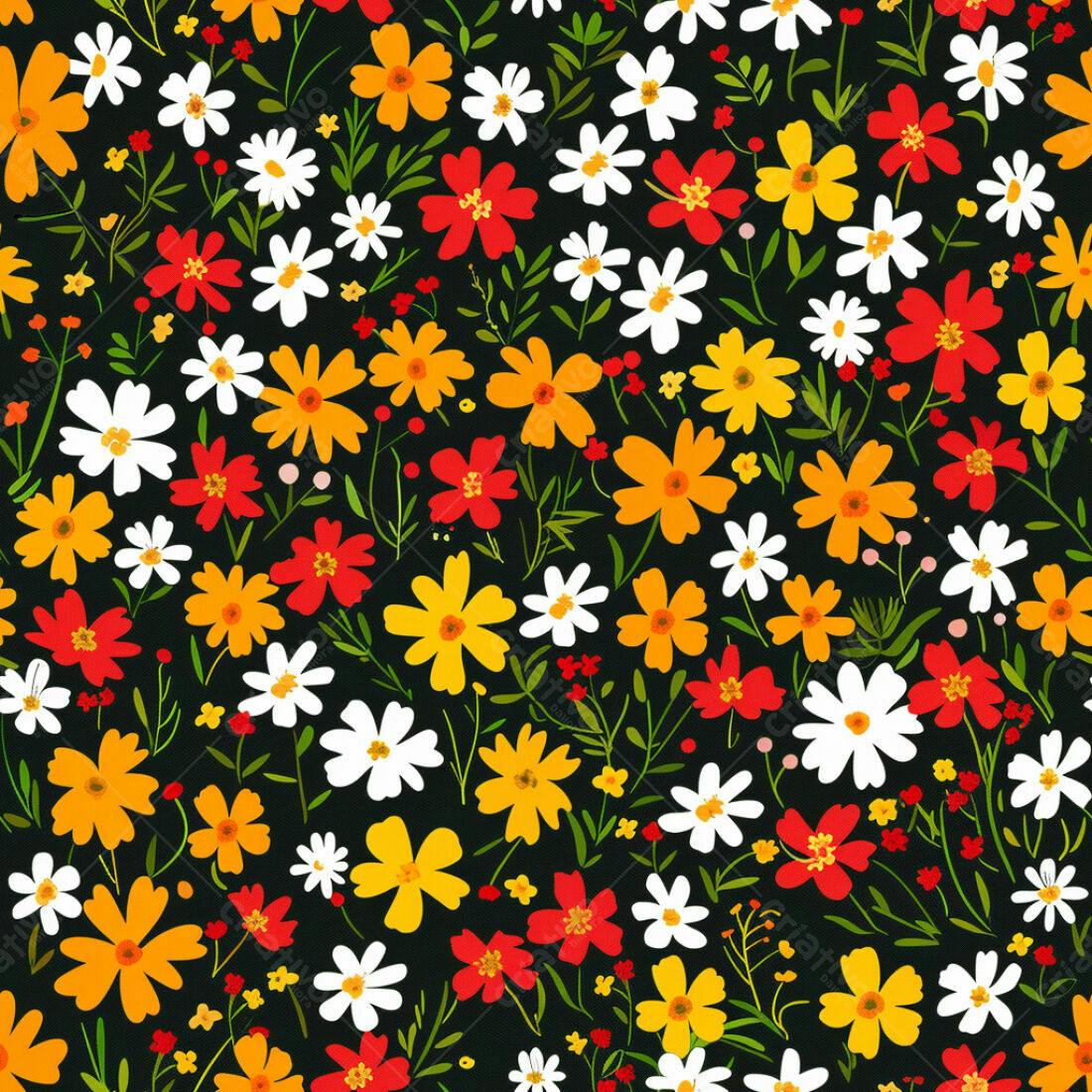 Textura floral colorida para fundo
