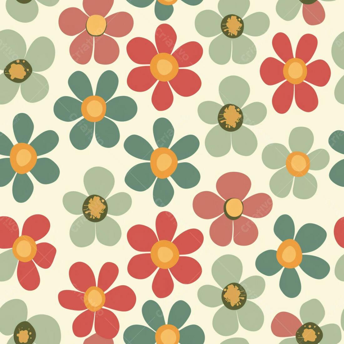 Textura floral retrô para papel de parede