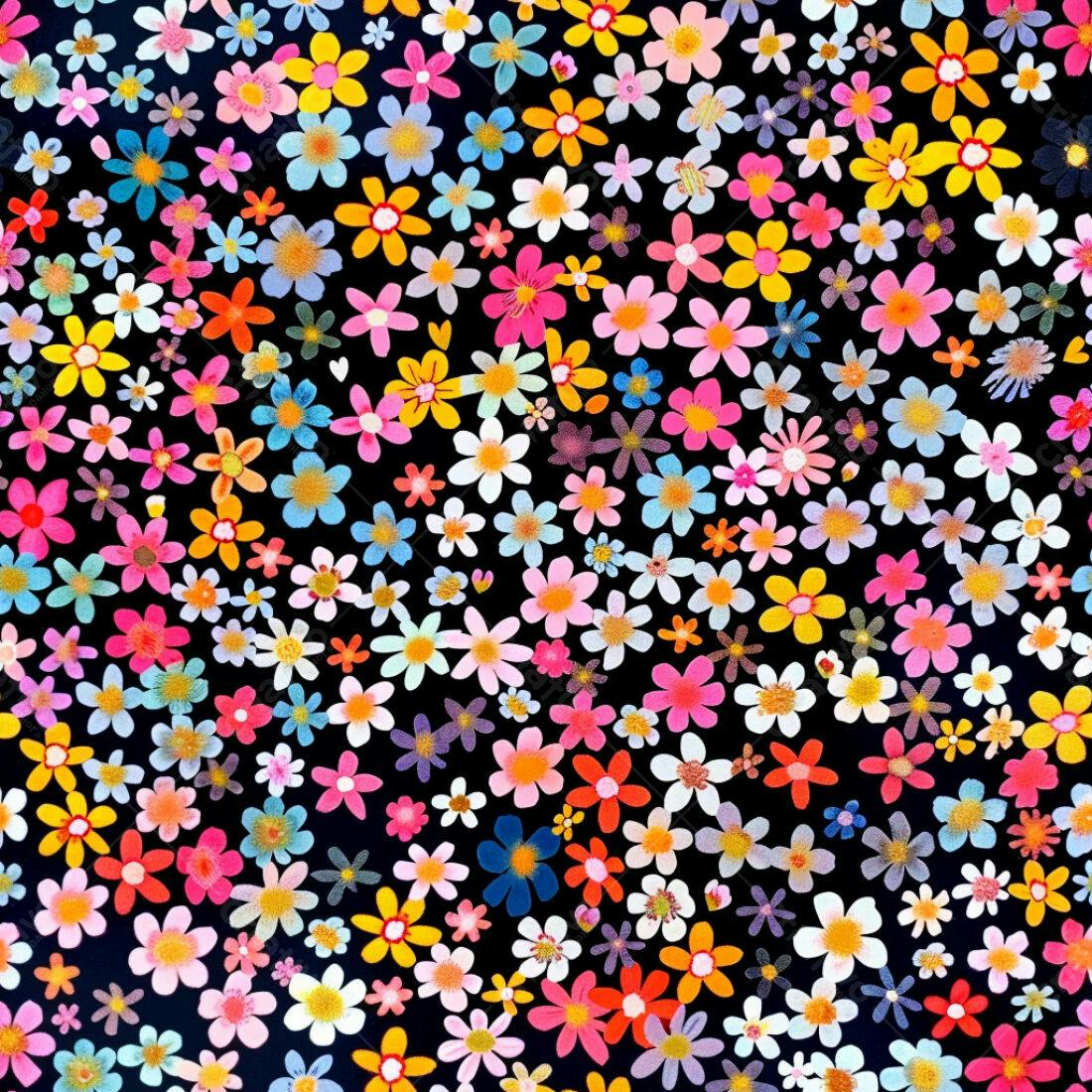 Textura floral colorida para fundo