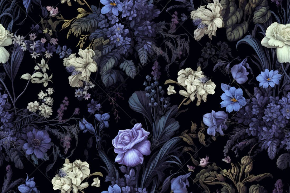 Textura Floral Romântica para Papel de Parede