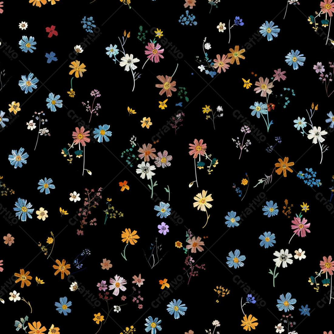 Textura floral colorida para fundo