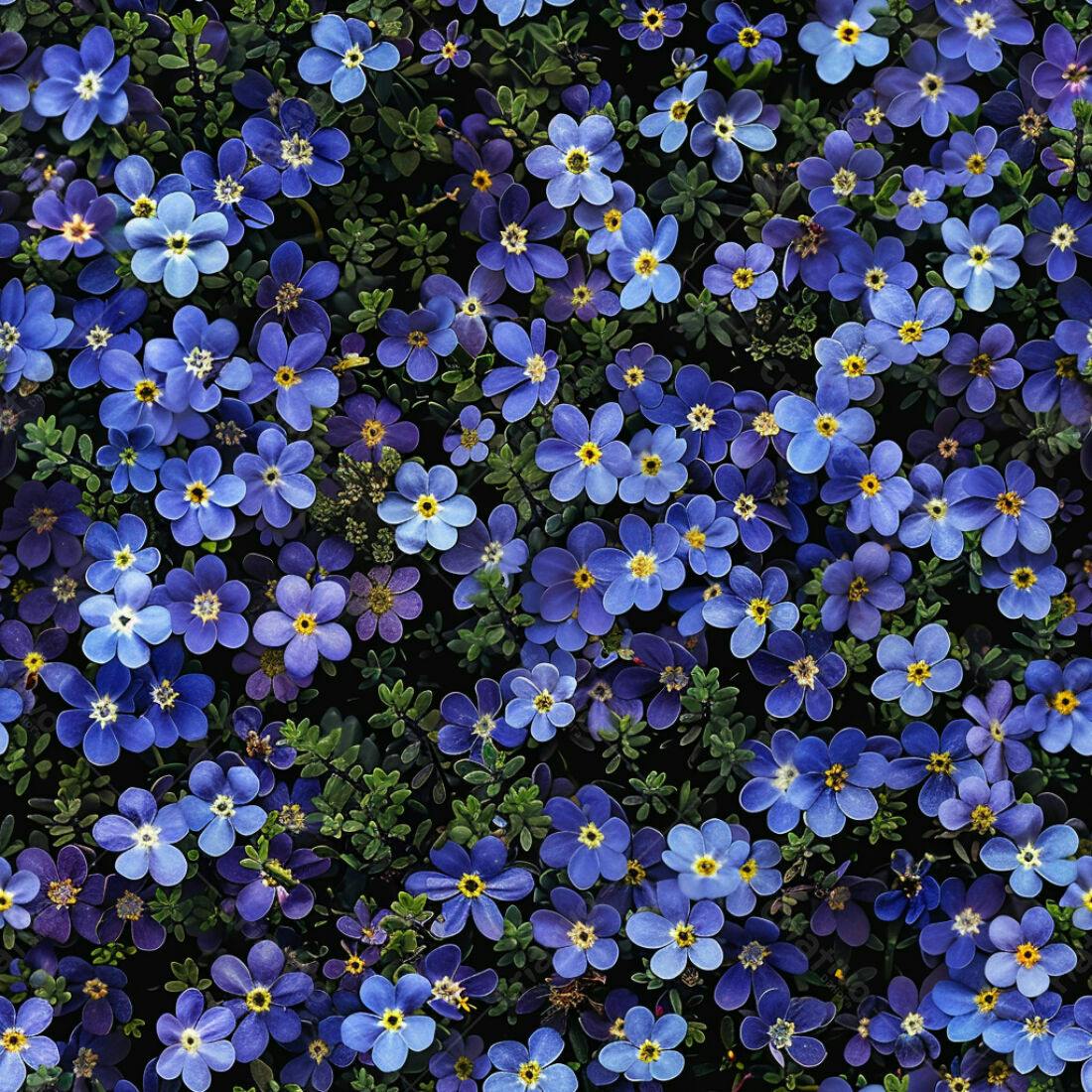 Textura Flores Azul para Fundo
